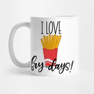 Funny Frydays Lettering Quote Mug